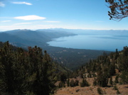Looking down at Incline Village